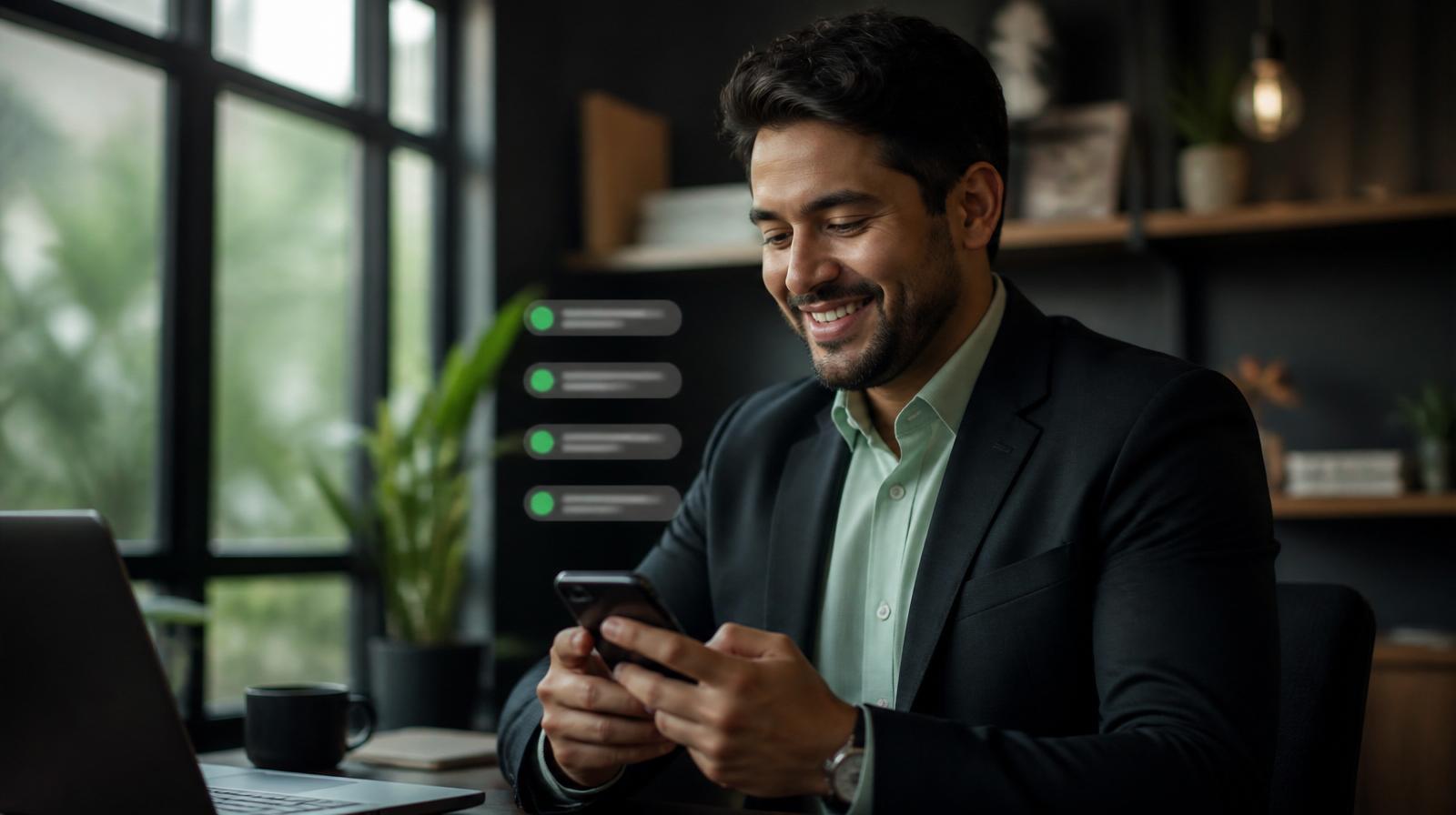 Mensajes de WhatsApp fluyendo hacia un pipeline CRM